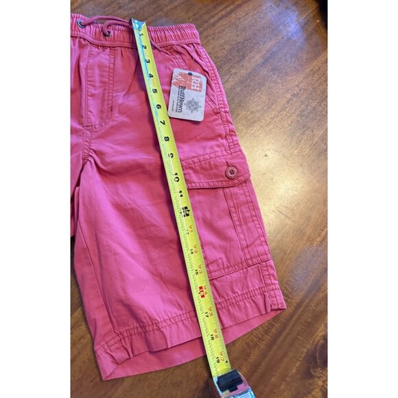 Ruff Hewn Boys Pink Cargo Shorts Size Medium 10/12 Cotton Elastic Waist Summer W - Picture 6 of 8